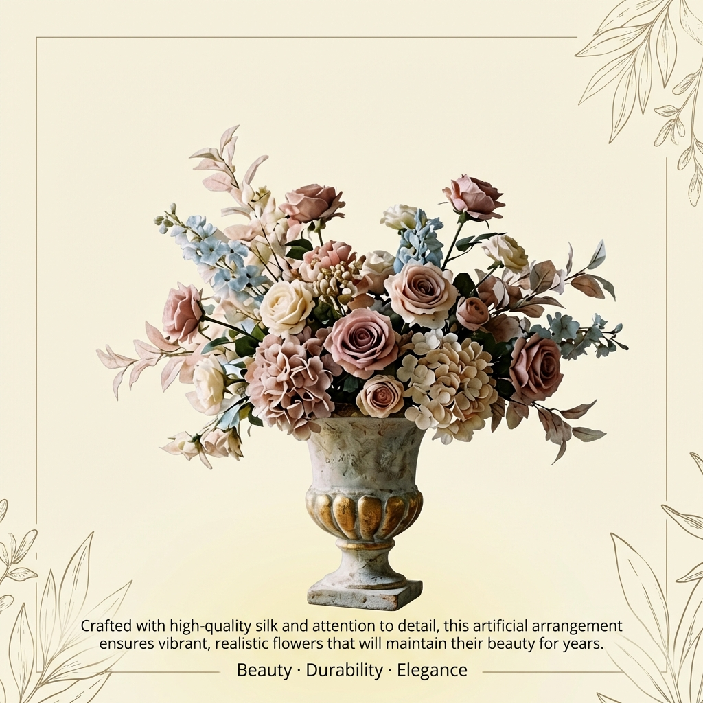 Gift-Worthy | French Vintage Floral Elegance | Timeless Artificial Arrangement