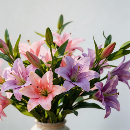 Garden-Inspired | Pastel Lily Bloom Beauty | Lasting Faux Flower Display