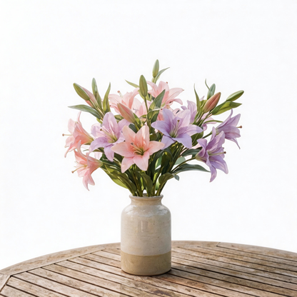 Garden-Inspired | Pastel Lily Bloom Beauty | Lasting Faux Flower Display