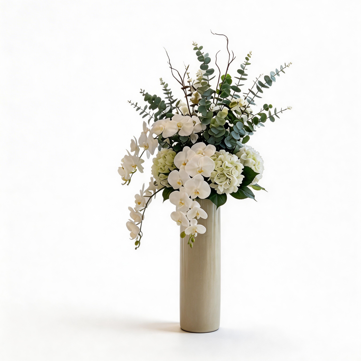 Luxury Lobby Statement | Modern Orchid Elegance | Premium Faux Floral Arrangement