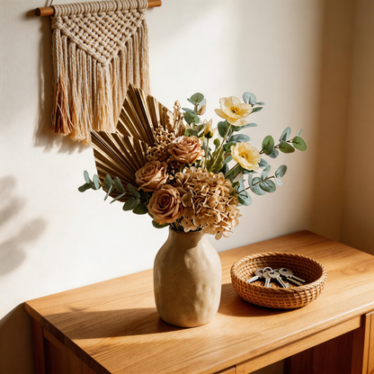 Gift-Ready | Rustic Neutral Floral Charm | Everlasting Faux Bouquet