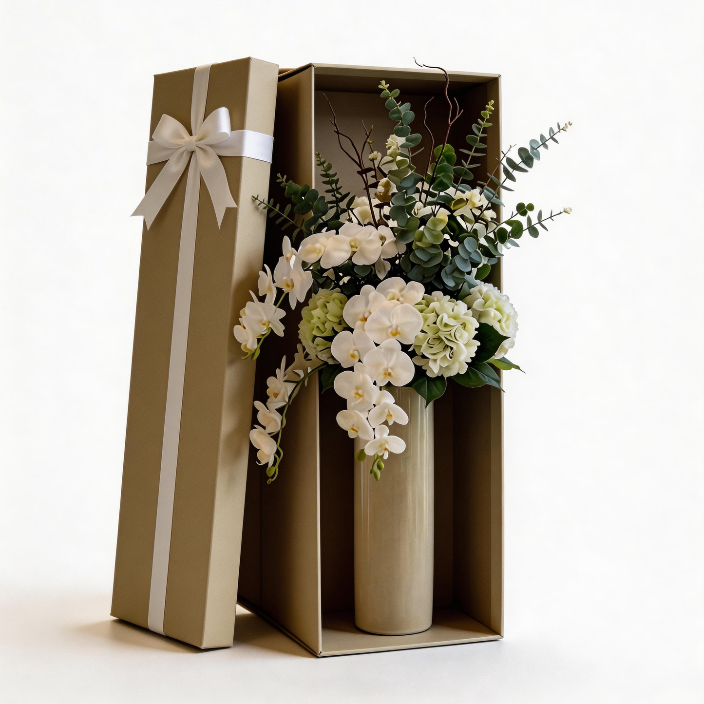 Luxury Lobby Statement | Modern Orchid Elegance | Premium Faux Floral Arrangement