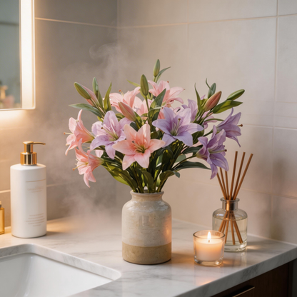 Garden-Inspired | Pastel Lily Bloom Beauty | Lasting Faux Flower Display