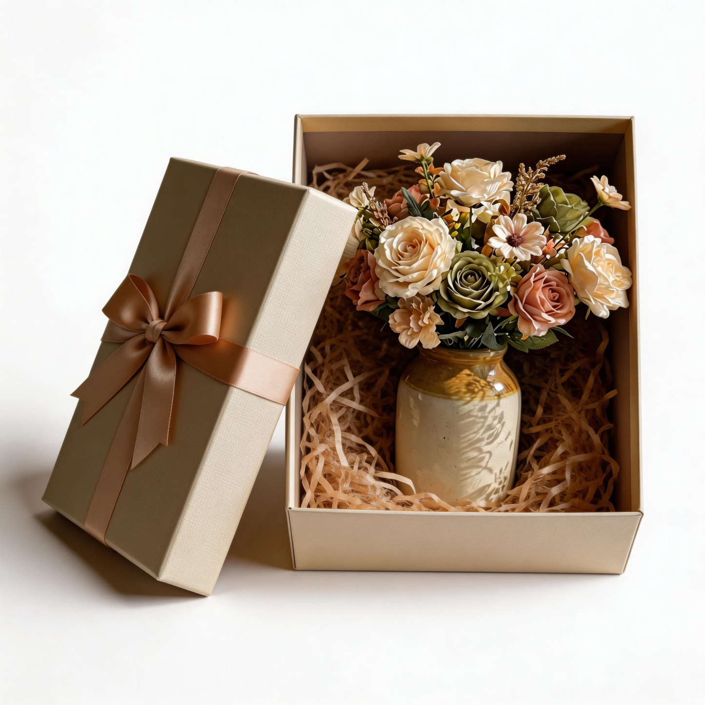 Garden-Inspired | Rustic Vintage Floral Charm | Timeless Faux Flower Arrangement