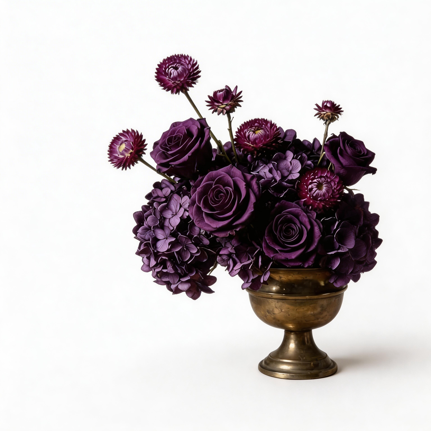 Gift-Ready | Royal Plum Floral Grandeur | Timeless Faux Flower Arrangement