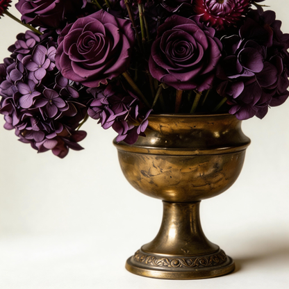 Gift-Ready | Royal Plum Floral Grandeur | Timeless Faux Flower Arrangement