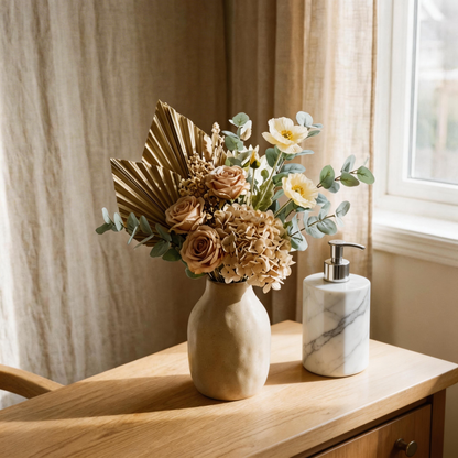 Gift-Ready | Rustic Neutral Floral Charm | Everlasting Faux Bouquet