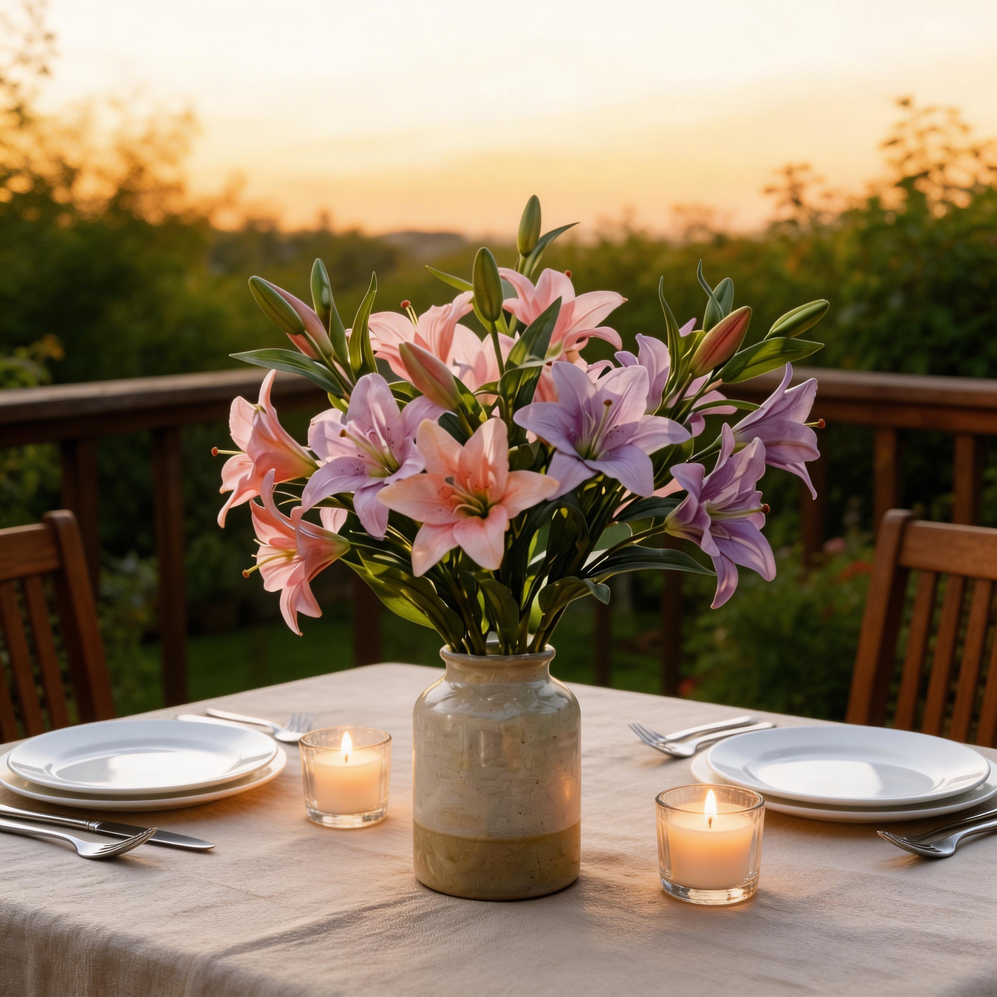 Garden-Inspired | Pastel Lily Bloom Beauty | Lasting Faux Flower Display