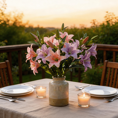 Garden-Inspired | Pastel Lily Bloom Beauty | Lasting Faux Flower Display