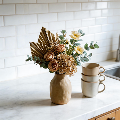 Gift-Ready | Rustic Neutral Floral Charm | Everlasting Faux Bouquet